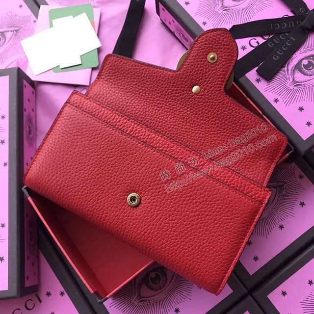 Gucci包 古馳新款女包 Gucci斜跨女包 Gucci鏈條包 564697紅皮  gdj1197